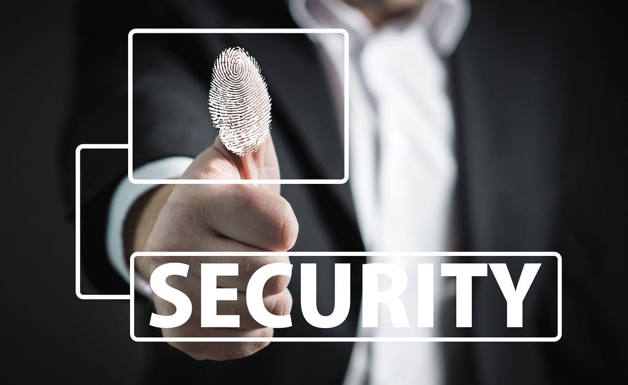 Your fingerprint or face unlocks the passkey on your device; it is never sent to the website.